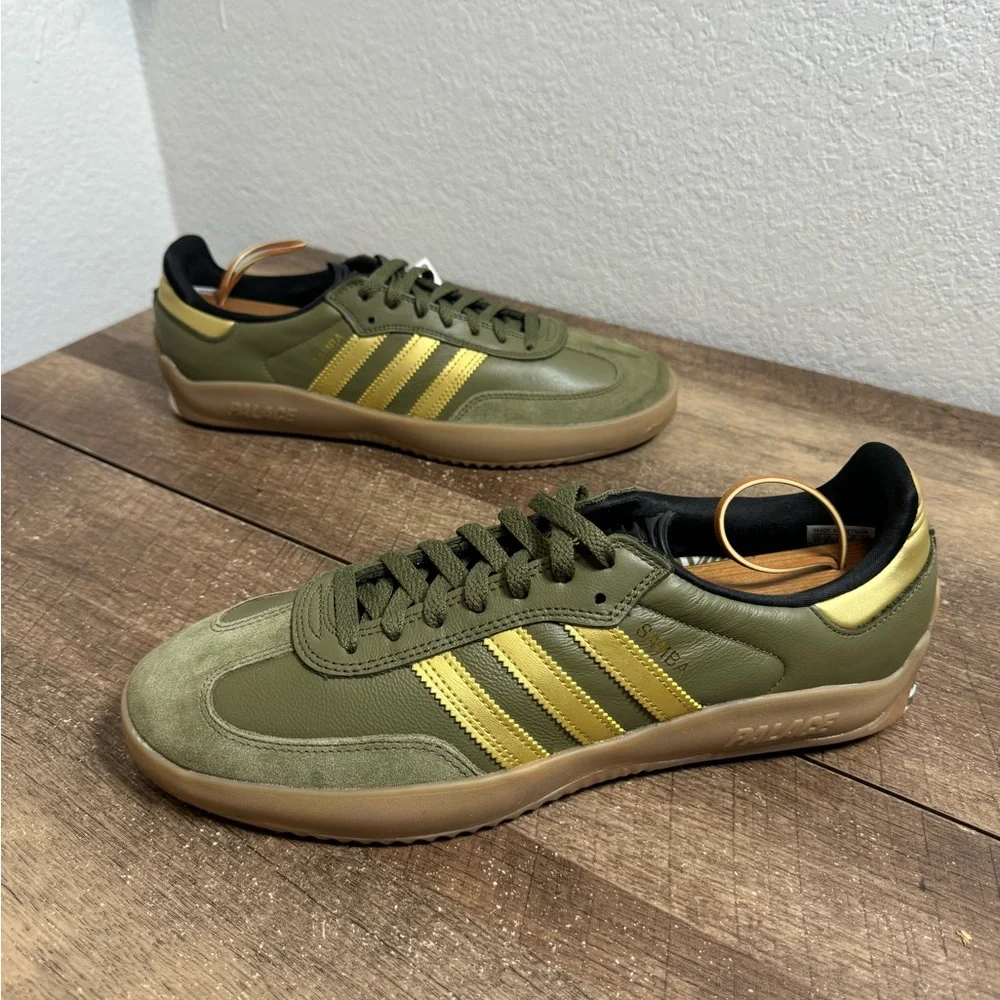 Adidas Palace X Puig Samba Size 11 Olive Gold Palace Samba‎ Pu HQ6100 New